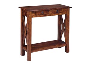 Image for Abbonto Warm Brown Console Sofa Table