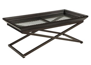 Image for Florentown Dark Brown Rectangular Cocktail Table