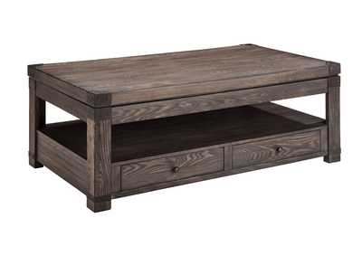 Image for Burladen Grayish Brown Rectangular Lift Top Cocktail Table