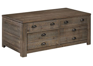 Image for Keeblen Grayish Brown Rectangular Lift-Top Table