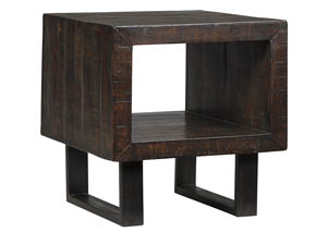 Image for Parlone Brown/Black Rectangular End Table