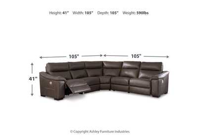 Salvatore 5-Piece Power Reclining Sectional,Signature Design By Ashley