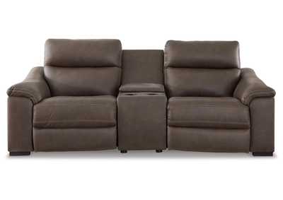 Salvatore 3-Piece Power Reclining Sectional Loveseat with Console,Signature Design By Ashley