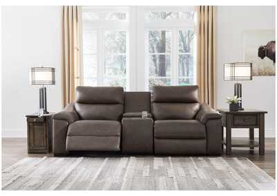 Salvatore 3-Piece Power Reclining Sectional Loveseat with Console,Signature Design By Ashley