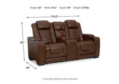 Backtrack Power Reclining Loveseat with Console,Signature Design By Ashley