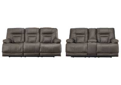 Image for Wurstrow Triple Power Reclining Sofa and Loveseat Set