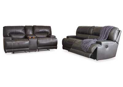 Image for McCaskill Gray 2 Seat Reclining Power Sofa and Loveseat
