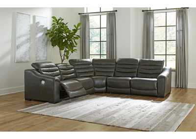 Center Line 5-Piece Power Reclining Sectional,Signature Design By Ashley