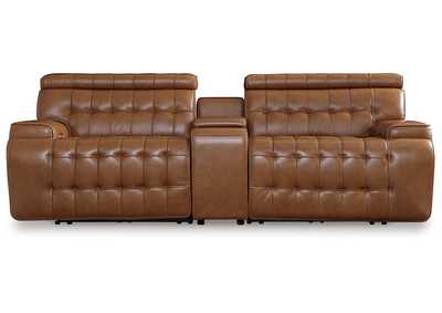 Temmpton 3-Piece Power Reclining Sectional Loveseat with Console,Signature Design By Ashley