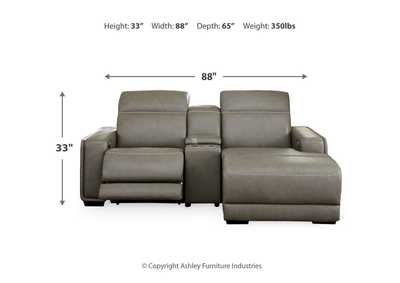 Correze 3-Piece Power Reclining Sectional with Chaise,Signature Design By Ashley