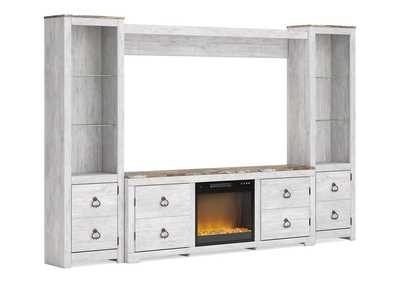 Willowton 4-Piece Entertainment Center with Electric Fireplace,Signature Design By Ashley