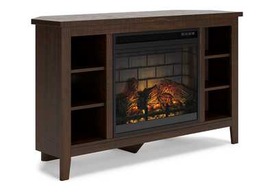 Camiburg Corner TV Stand with Electric Fireplace
