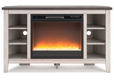 Dorrinson Corner TV Stand with Electric Fireplace,Signature Design By Ashley