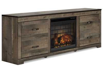 Image for Trinell 72" TV Stand with Electric Fireplace