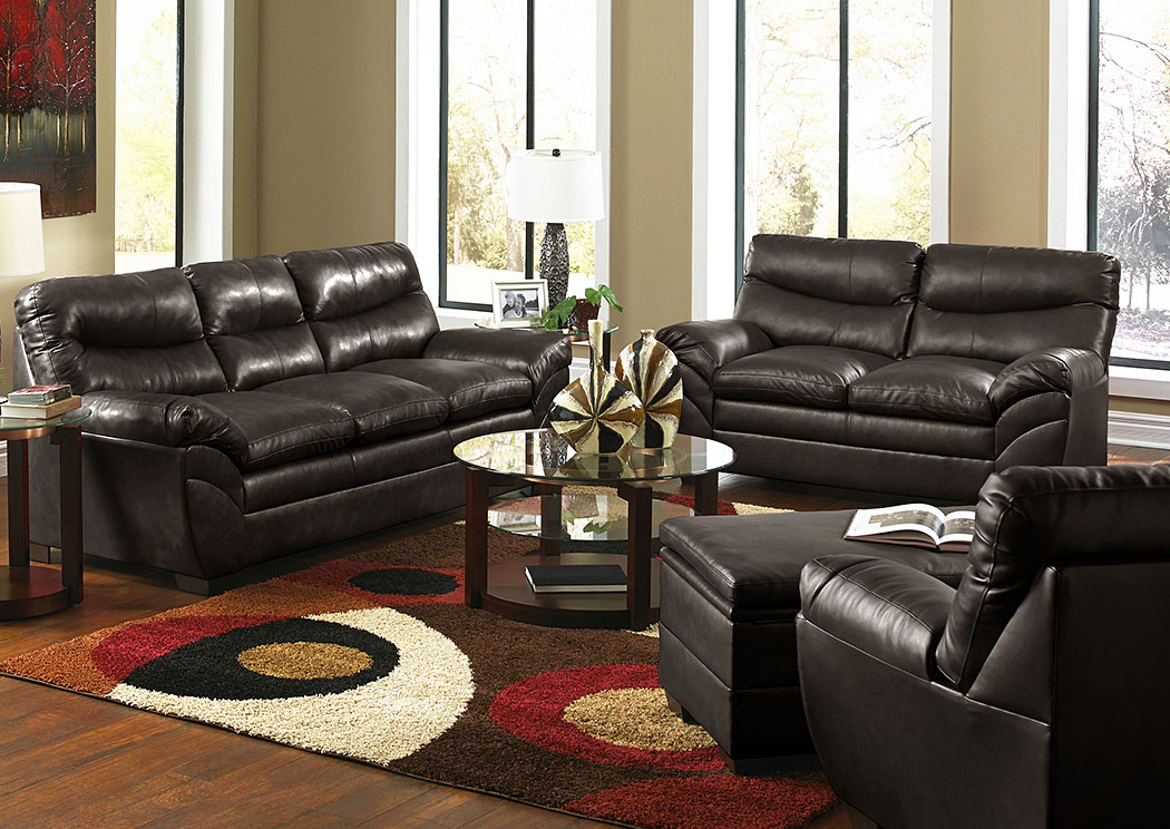 Soho Bonded Leather Espresso Sofa,Atlantic Bedding & Furniture
