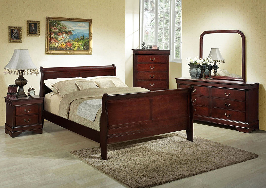 Louis Chest - Cherry,Atlantic Bedding & Furniture