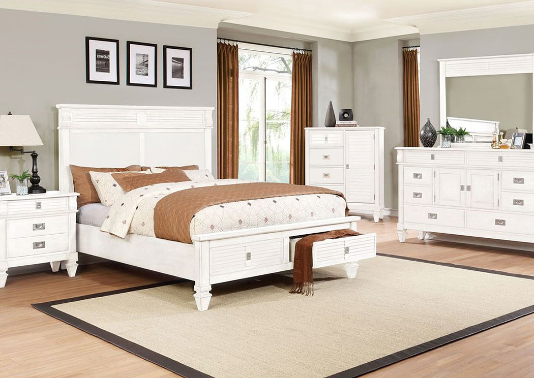 Belmore Door Chest - White,Atlantic Bedding & Furniture