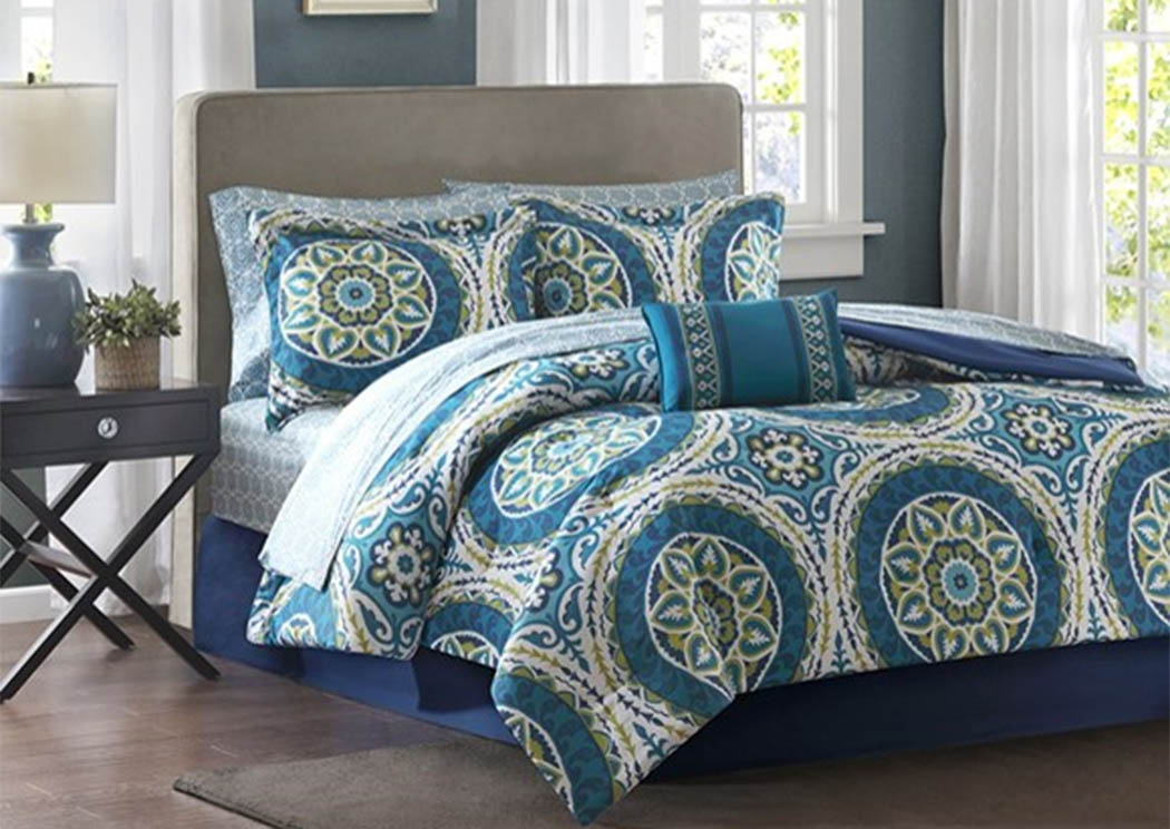 Serenity Queen Bedding Set,Atlantic Bedding & Furniture