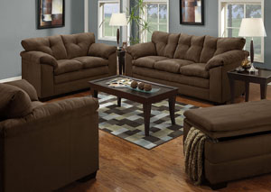 Image for Luna Chocolate Sofa and Loveseat