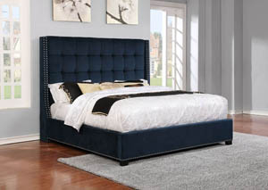 9247 Brooks Grey Queen Upholstered Bed
