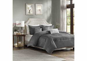 Image for Trinity Grey 7 Piece Queen Comforter Set