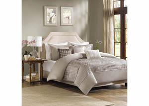Image for Trinity Taupe 7 Piece Queen Comforter Set