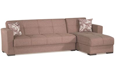 Mystic Brown Chenille Sectional