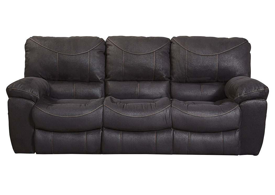 Terrance Black Reclining Sofa,ABF Catnapper