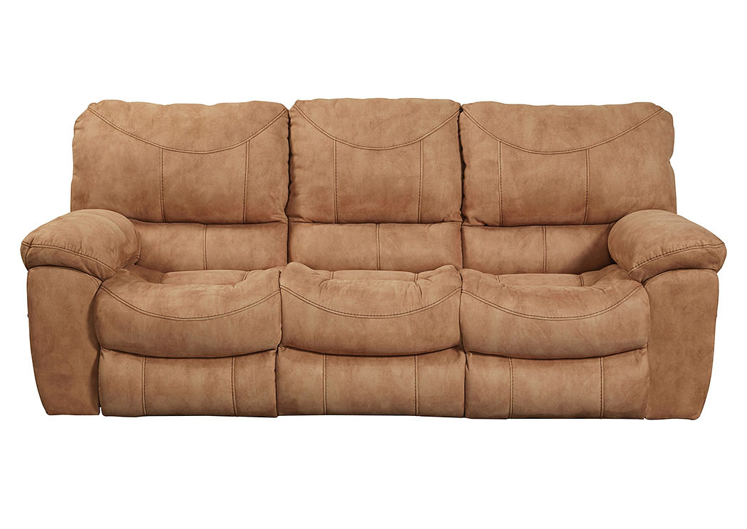 Terrance Caramel Reclining Sofa,ABF Catnapper