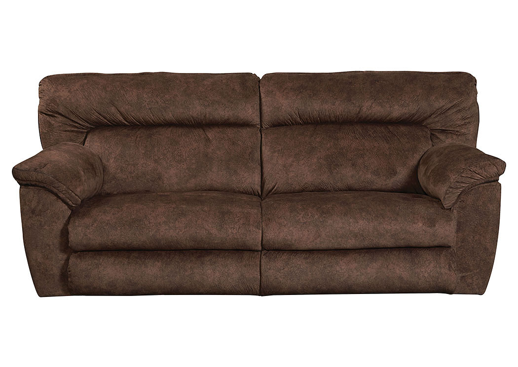 Nichols Chestnut Lay Flat Reclining Sofa,ABF Catnapper