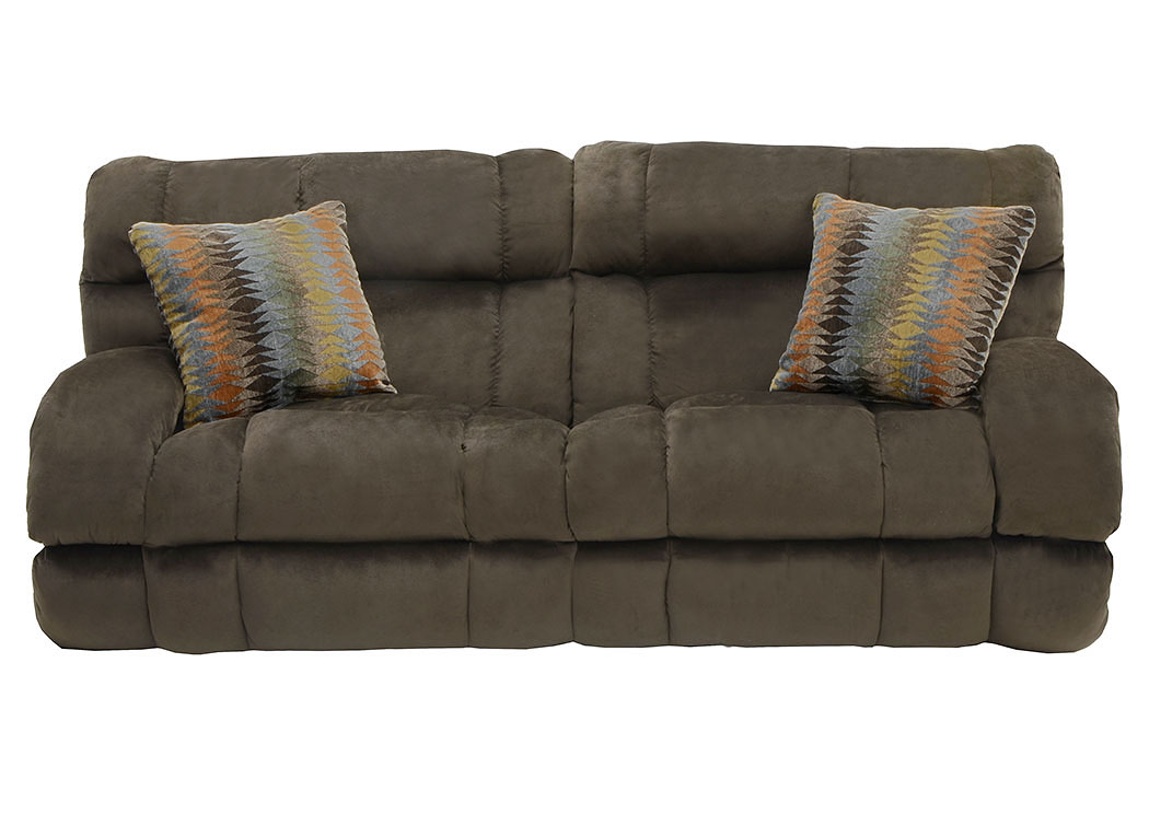 Siesta Chocolate/Canyon Lay Flat Reclining Sofa,ABF Catnapper