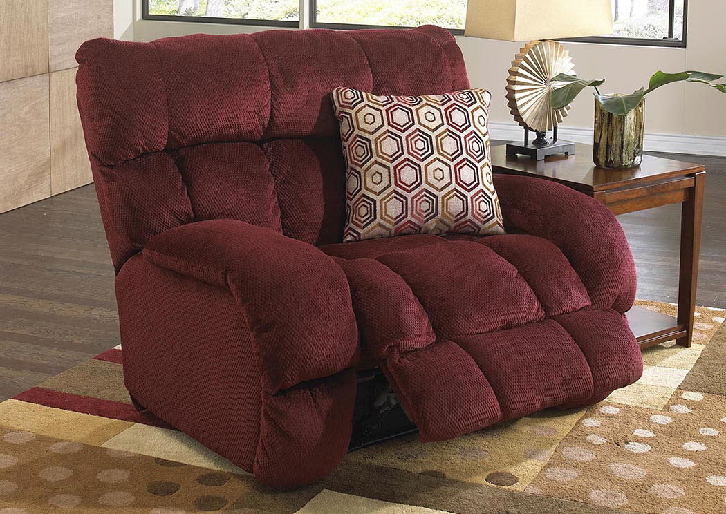 Siesta Wine/Chianti Lay Flat Recliner,ABF Catnapper