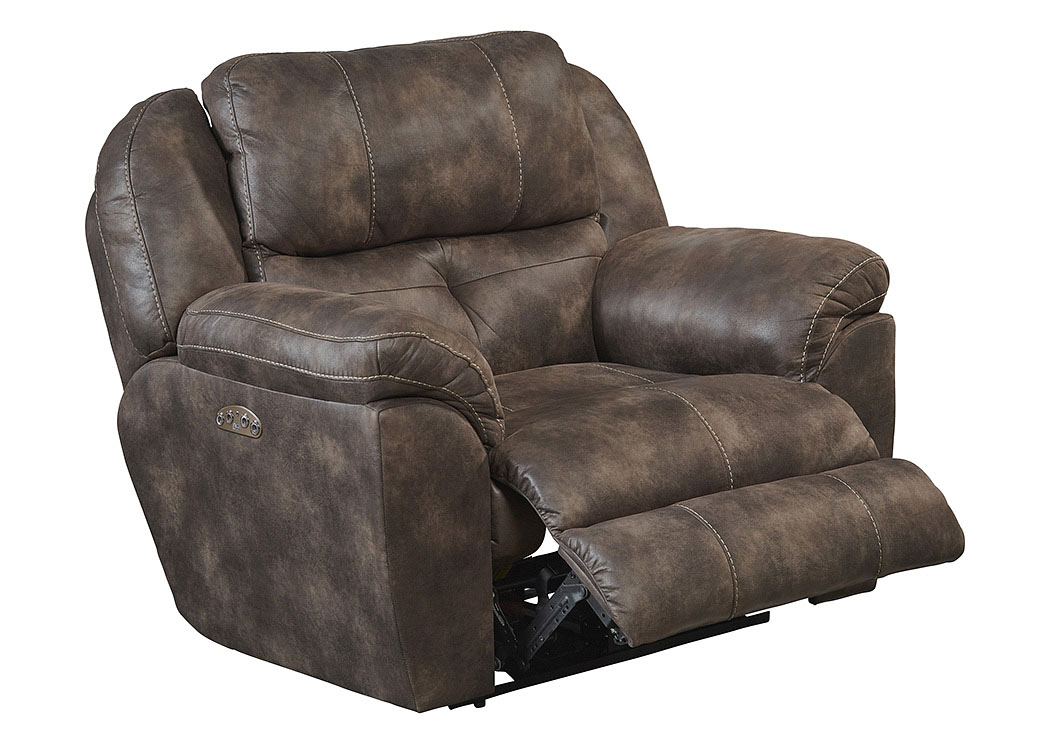 Ferrington Dusk Power Headrest Power Lay Flat Recliner,ABF Catnapper