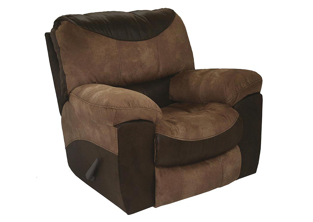 Portman Saddle/Chocolate Chaise Rocker Recliner,ABF Catnapper