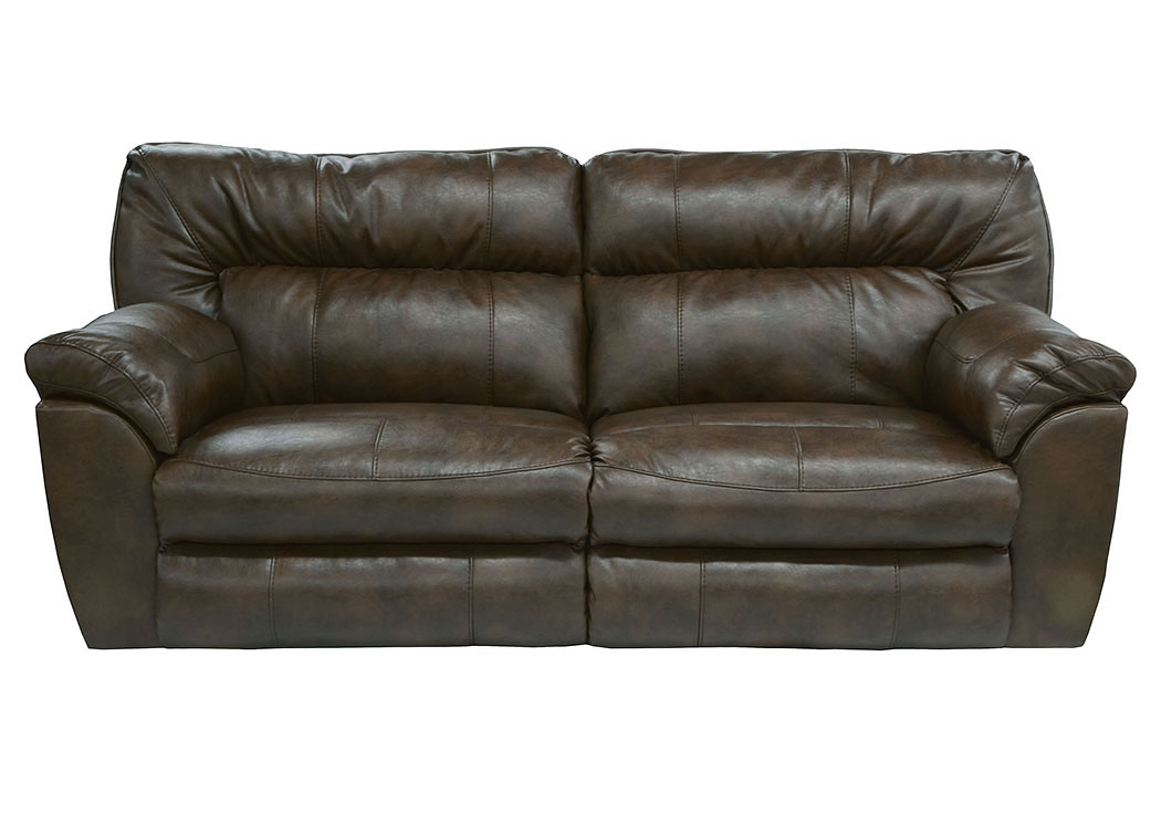 Nolan Godiva Bonded Leather Extra Wide Reclining Sofa,ABF Catnapper