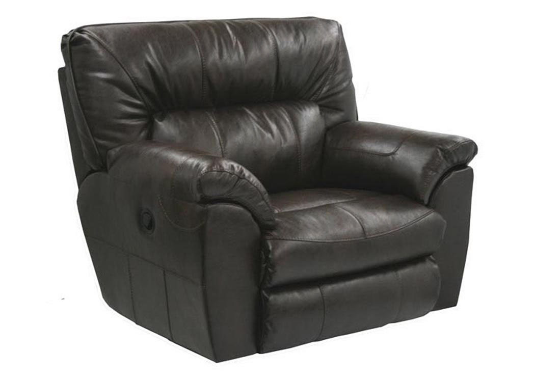 Nolan Godiva Bonded Leather Power Extra Wide Cuddler Recliner,ABF Catnapper