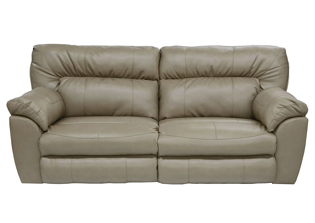 Nolan Putty Bonded Leather Extra Wide Reclining Sofa,ABF Catnapper