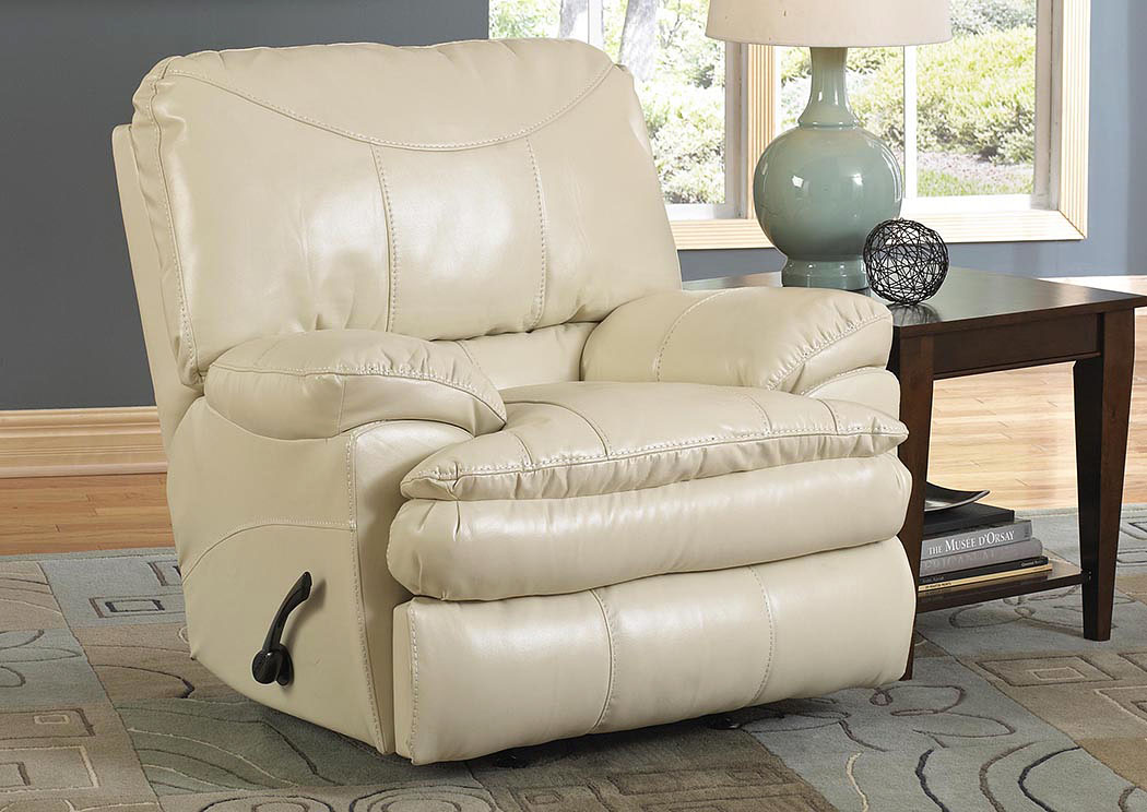 Perez Ice Bonded Leather Rocker Recliner,ABF Catnapper