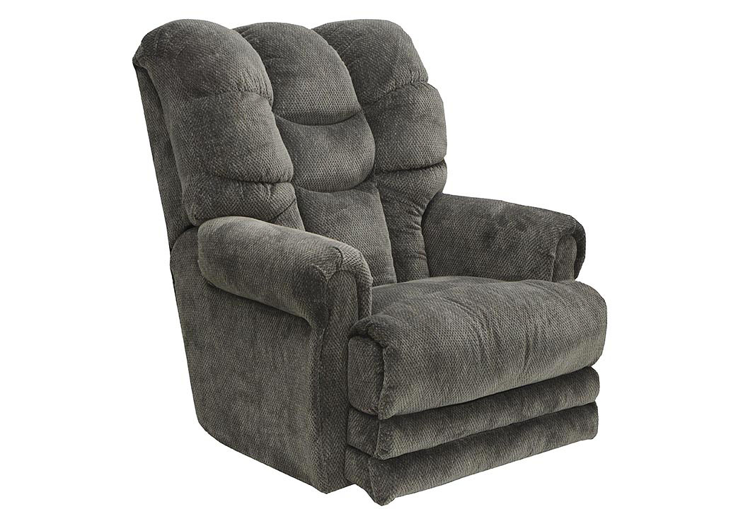 Slate Lay Flat Recliner w/ Extended Ottoman,ABF Catnapper