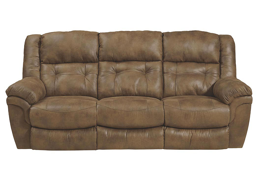 Joyner Almond Lay Flat Reclining Sofa w/Drop Down Table,ABF Catnapper