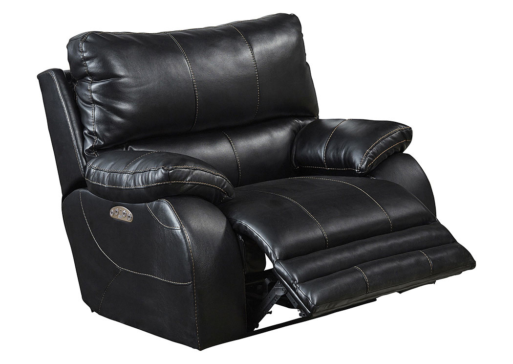 Sheridan Black Power Headrest Power Lay Flat Recliner,ABF Catnapper