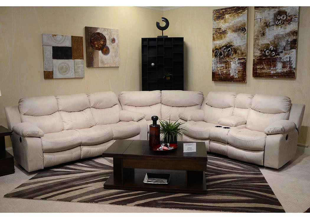 Catalina Ice Bonded Leather Reclining Sectional,ABF Catnapper