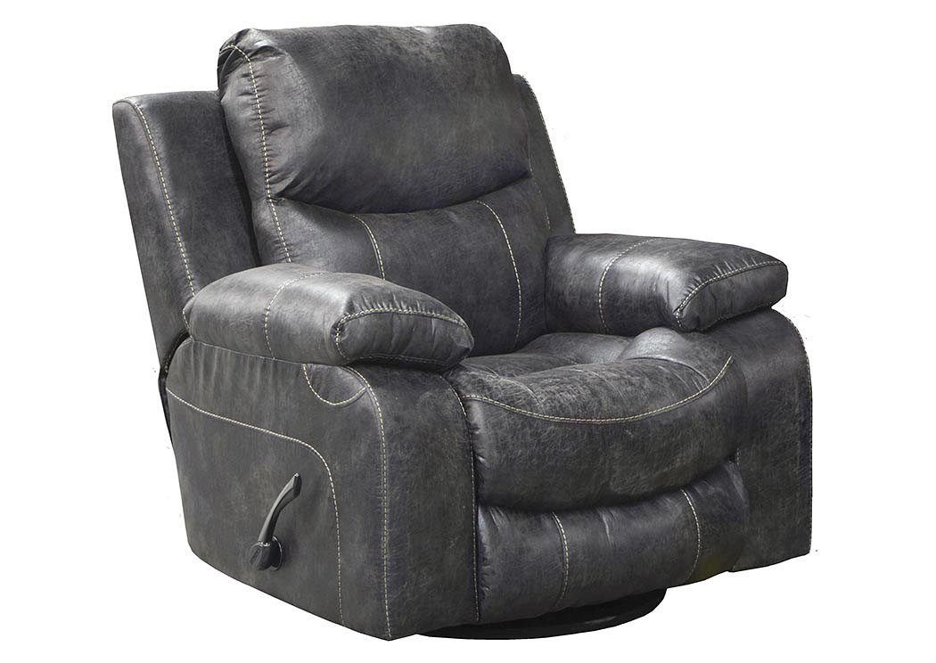 Catalina Steel Bonded Leather Swivel Glider Recliner,ABF Catnapper