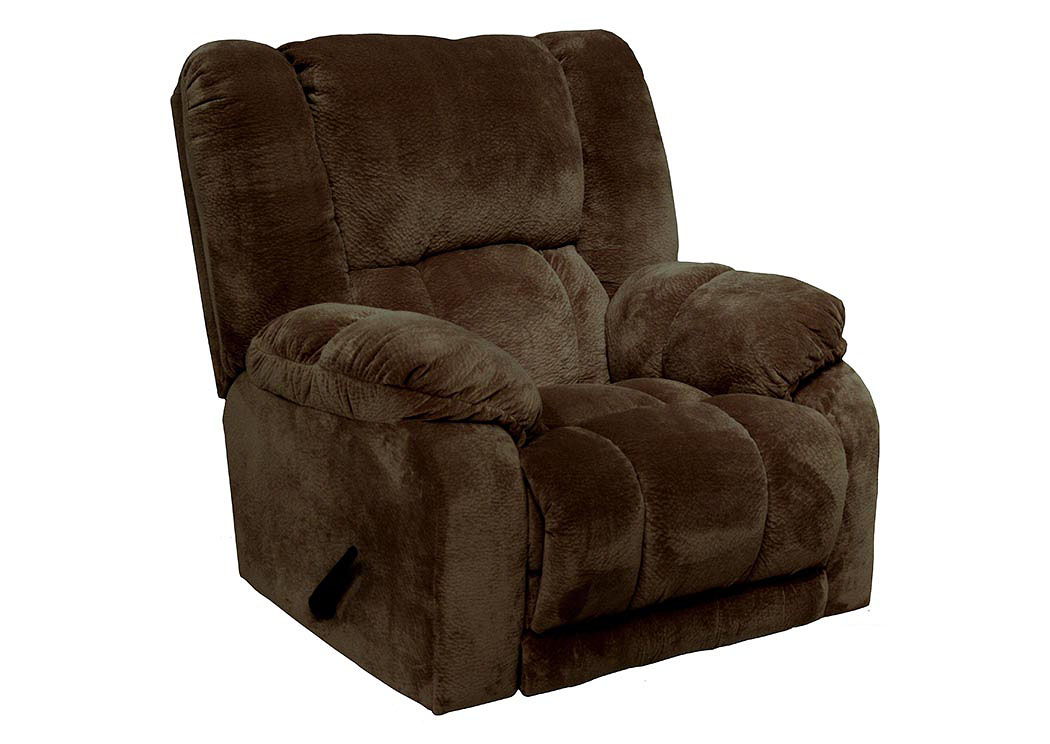 Chocolate Chaise "Inch-Away" Wall Hugger Recliner w/ Oversized X-tra Comfort Footrest,ABF Catnapper