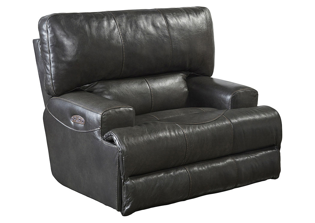 Wembley Steel Top Grain Leather Lay Flat Recliner,ABF Catnapper