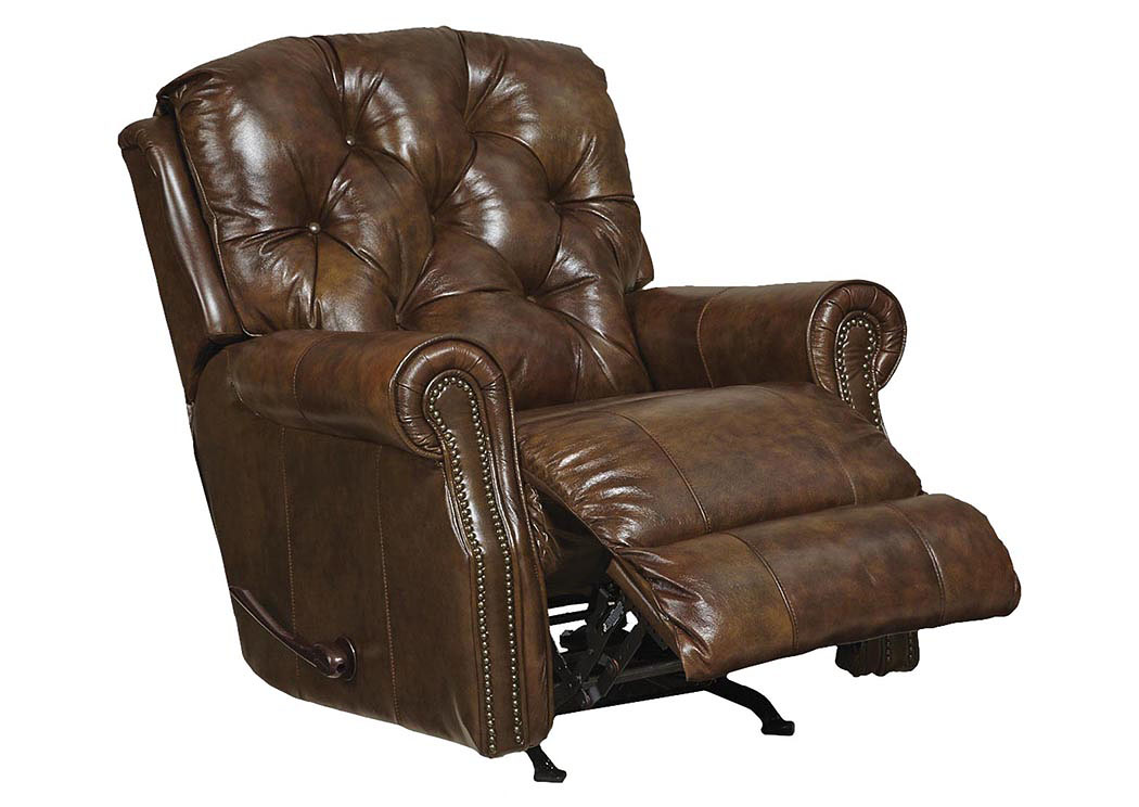 Davidson Timber Top Grain Leather Power Rocker Recliner,ABF Catnapper