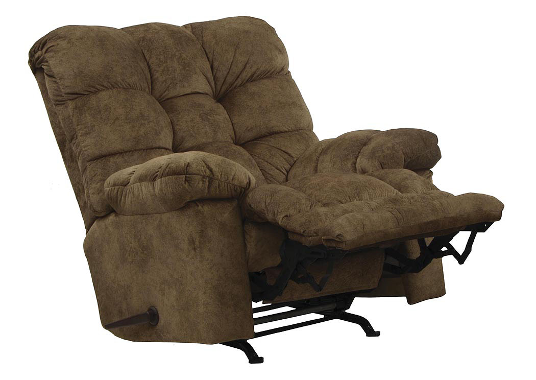 Mocha Chaise Rocker Recliner w/ Oversized X-tra Comfort Footrest,ABF Catnapper