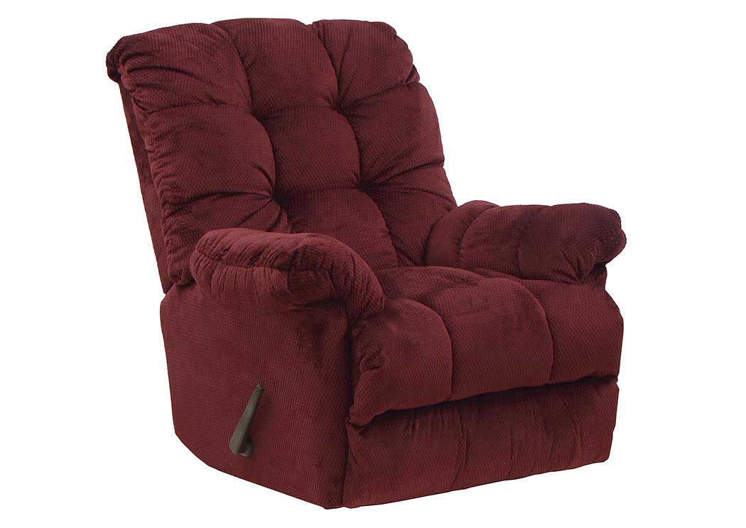 Merlot Chaise Rocker Recliner w/Deluxe Heat & Massage,ABF Catnapper