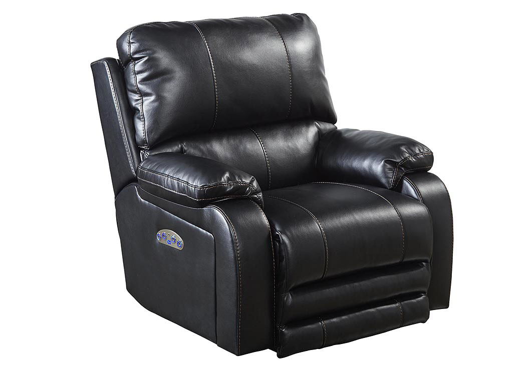 Black Power Headrest Power Lay Flat Recliner,ABF Catnapper