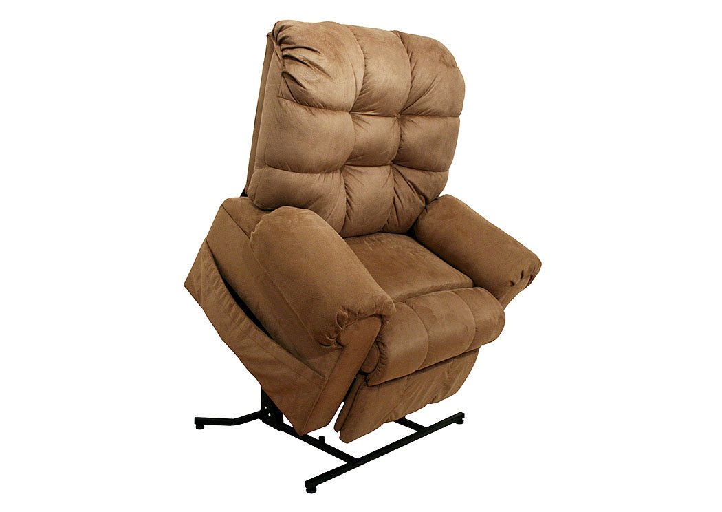 Saddle Power Lift Full Lay-Out Chaise Recliner,ABF Catnapper